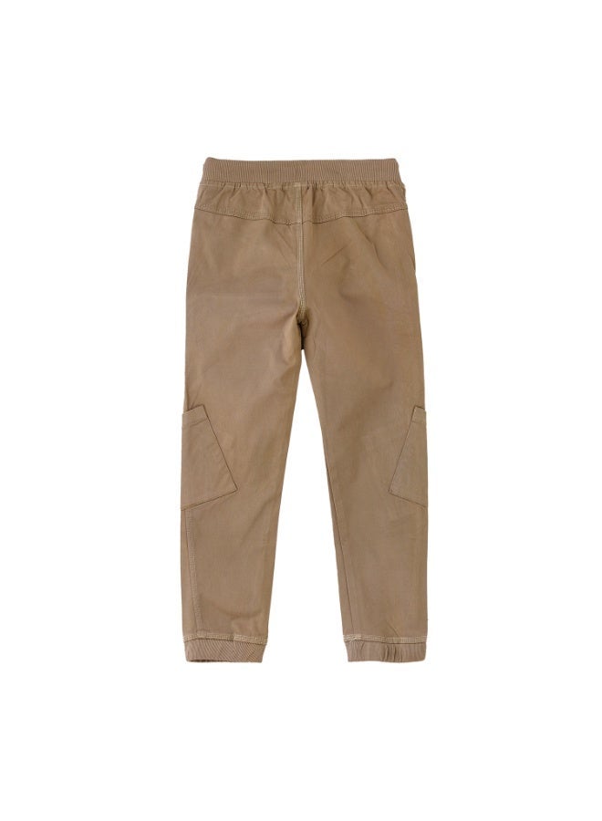 JAM Boys Brown Cotton Jogger Pants with Cargo Pockets - Image 4